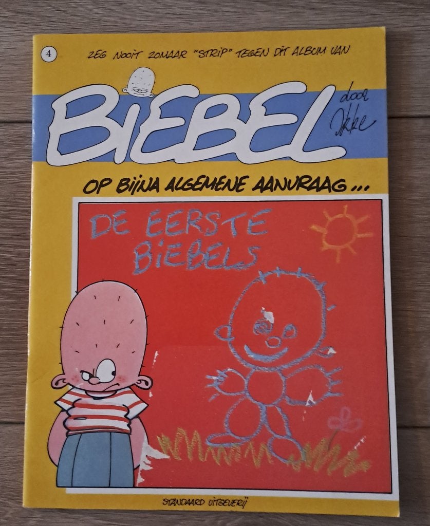 4 - Biebel - Op Bijna Algemene Aanvraag..., Boeken, Stripverhalen, Gelezen, Eén stripboek, Ikke, Ophalen of Verzenden