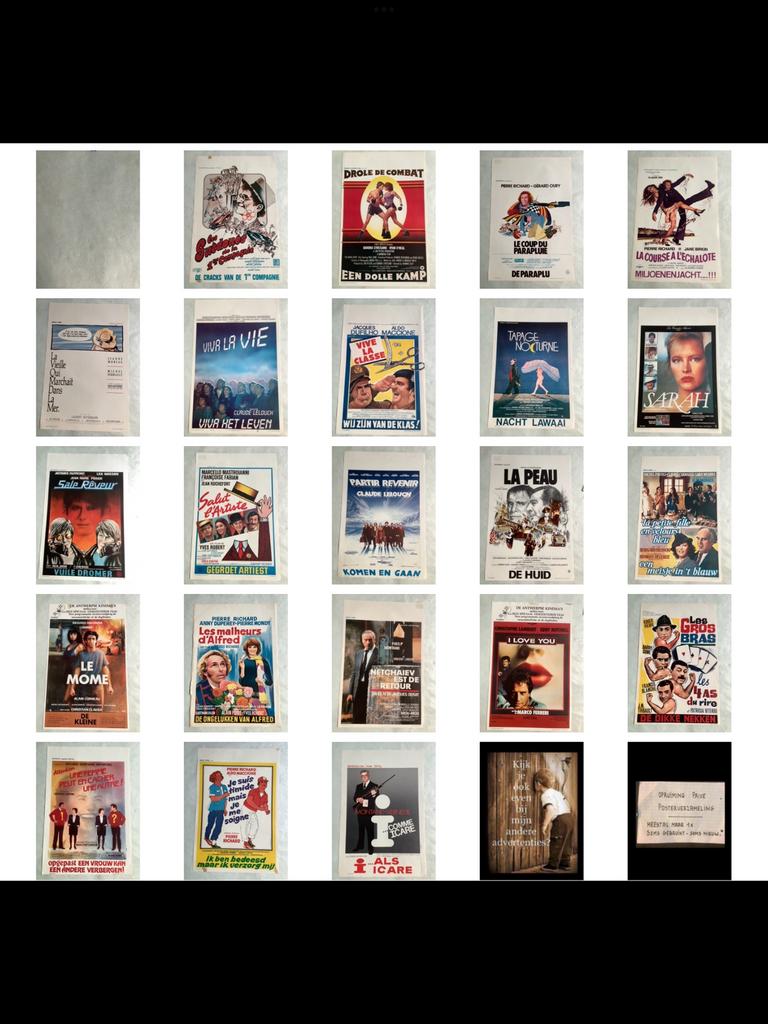 LOT D'AFFICHES DE CINÉMA (22 pièces) 36-54 cm, Enlèvement ou Envoi