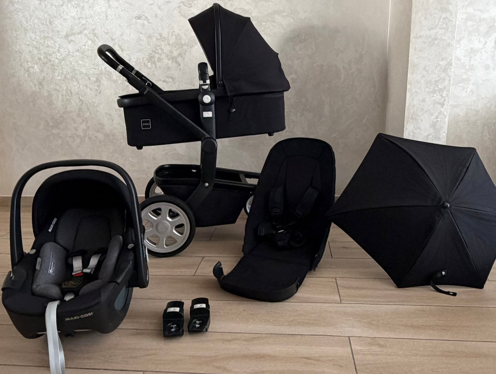 Joolz Day 3 black zwart Kinderwagen 3-in-1 Compleet Set, Kinderen en Baby's, Babygeluk, Ophalen of Verzenden, Zo goed als nieuw