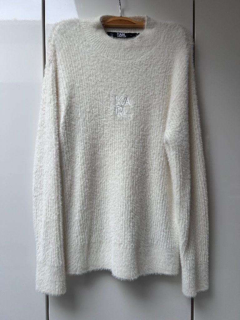 Witte trui van Karl Lagerfeld - Maat XS, Karl Lagerfeld, Wit, Ophalen of Verzenden, Zo goed als nieuw