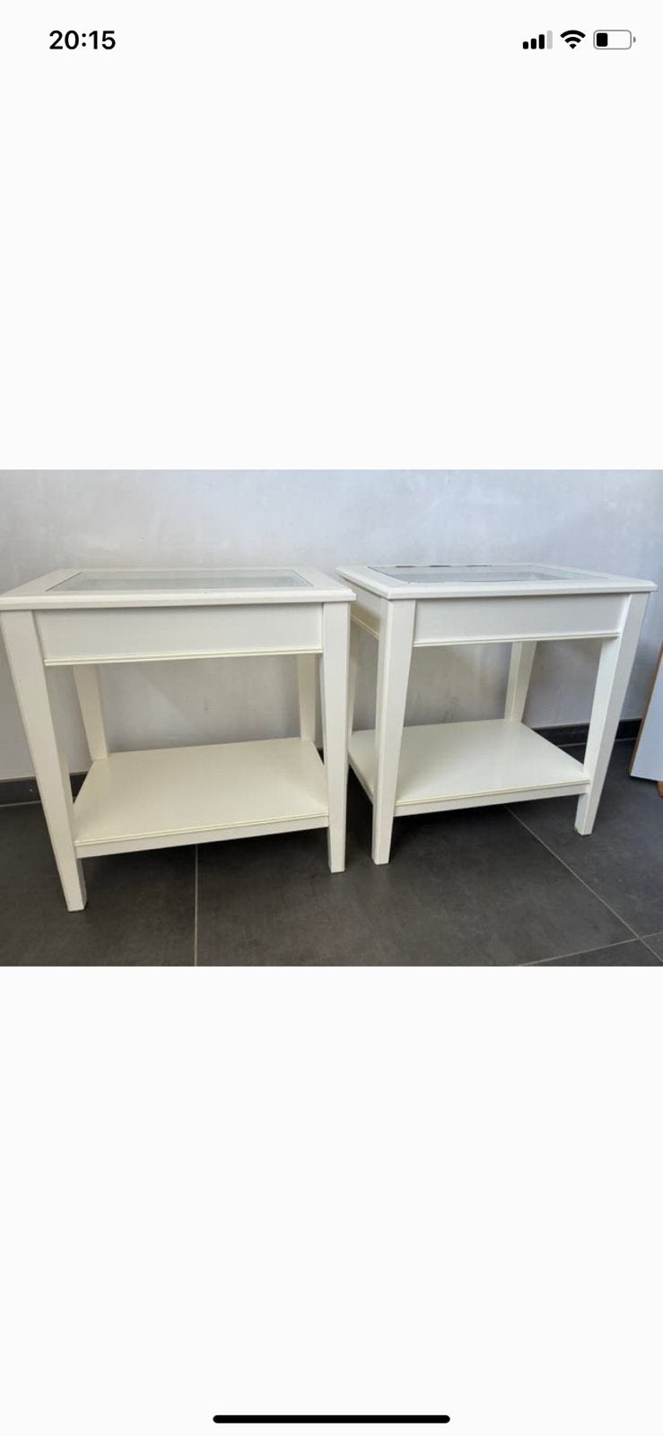 Ikea tafeltjes, Huis en Inrichting, Ophalen, Gebruikt, Rechthoekig, Glas