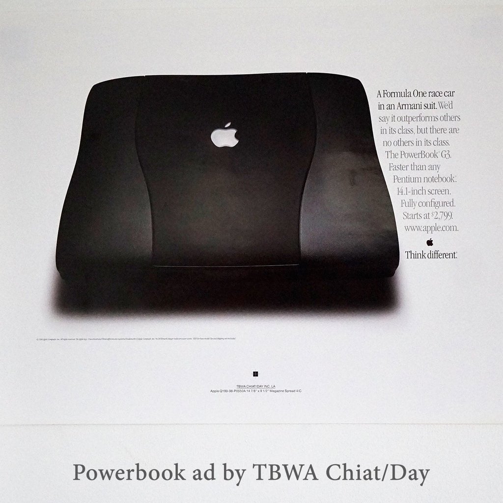 1998 Original Apple Powerbook Print Ad (TBWA Chiat/Day), Informatique & Logiciels, Ordinateurs & Logiciels Autre, Enlèvement