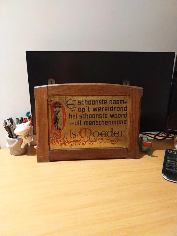 Koperen plaat met spreuk, Ophalen of Verzenden