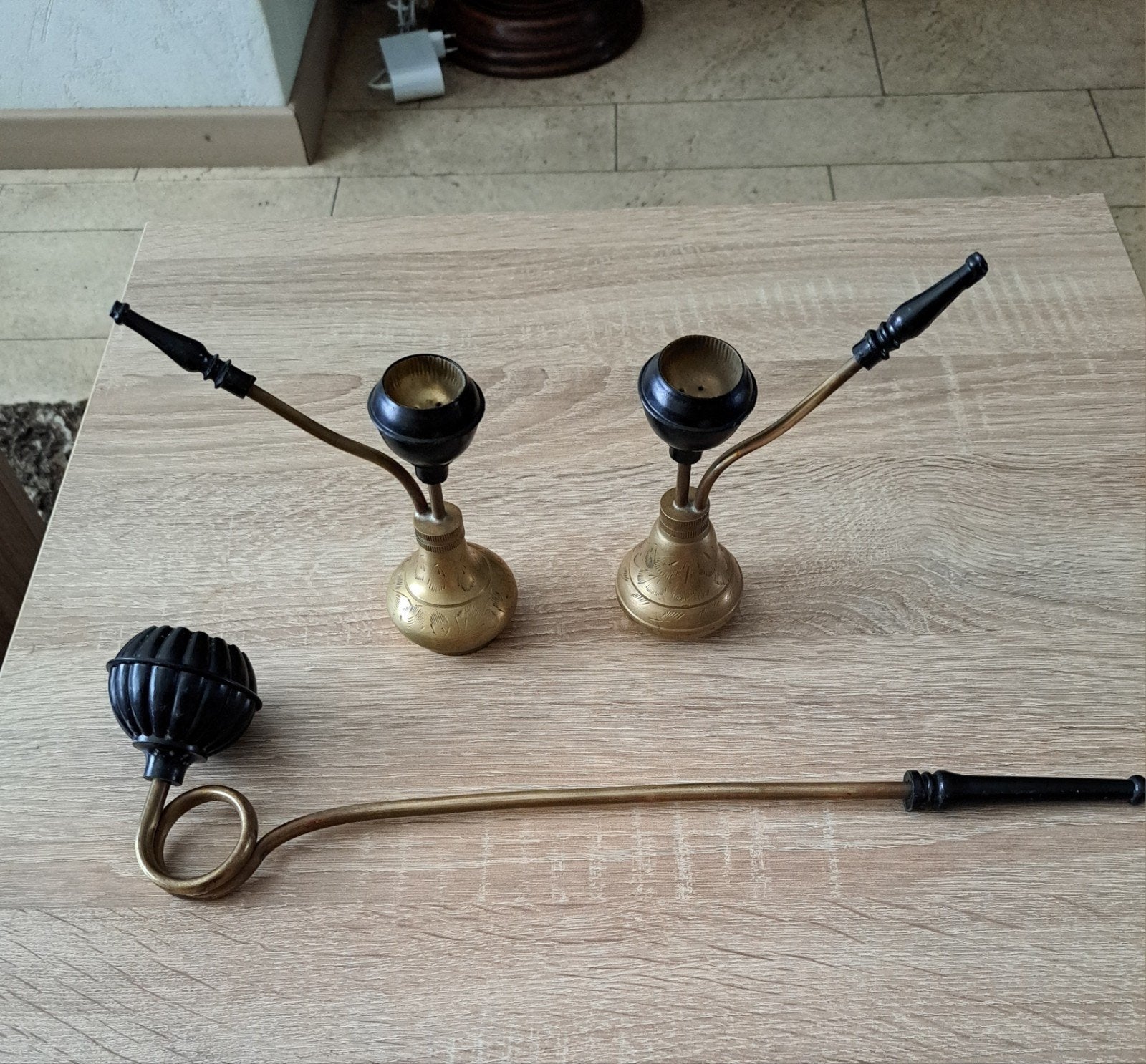 3 speciale  pijpjes met koper .ophalen Ekeren ., Ophalen