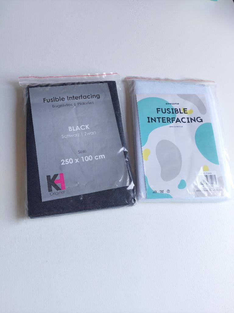 2 paquets d'adhésif d'interfaçage universel blanc + noir, Enlèvement ou Envoi, Neuf, Autres types