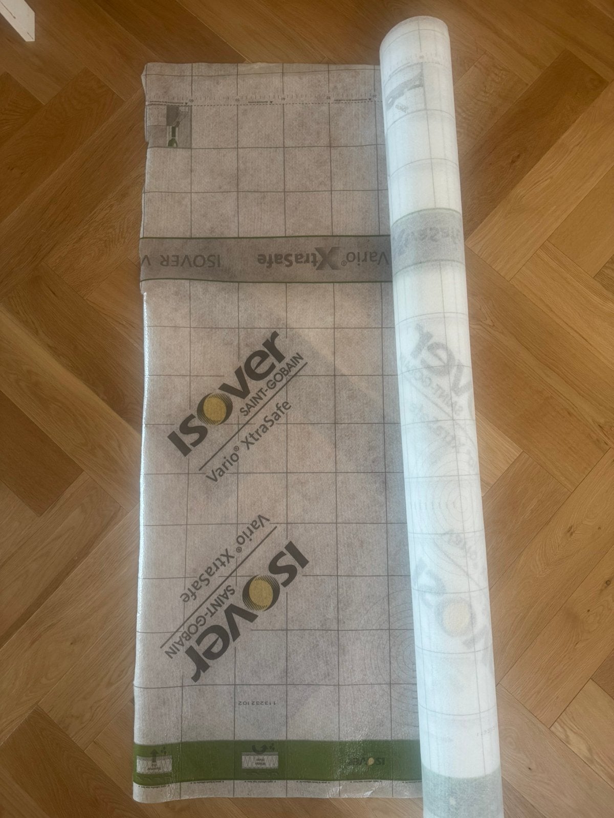 Isover Vario XtraSafe dampscherm +- 45m2, Doe-het-zelf en Bouw, Ophalen, Zo goed als nieuw, 15 m² of meer