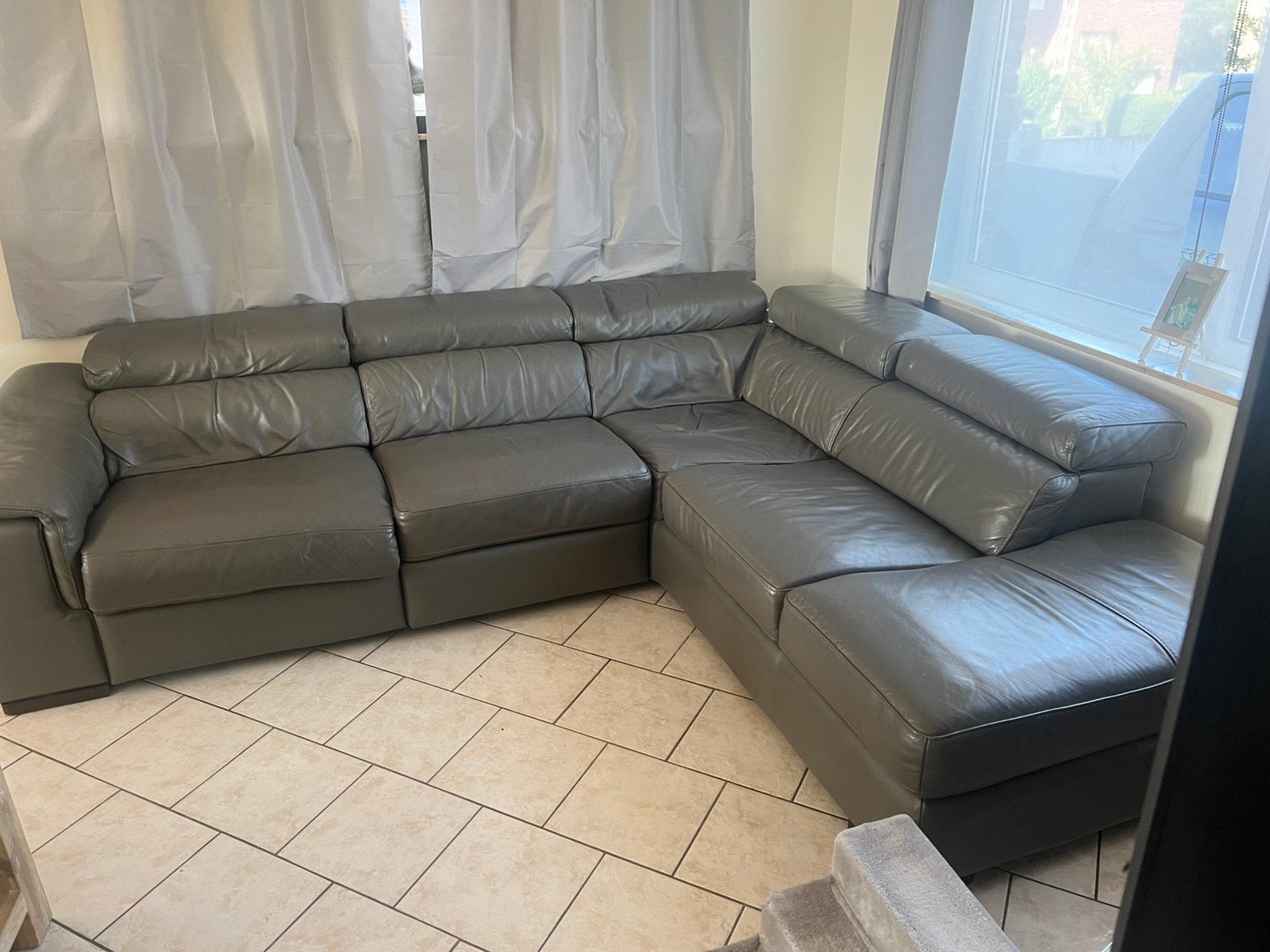 Canapé en cuir, Maison & Meubles, Enlèvement, Comme neuf, Cuir