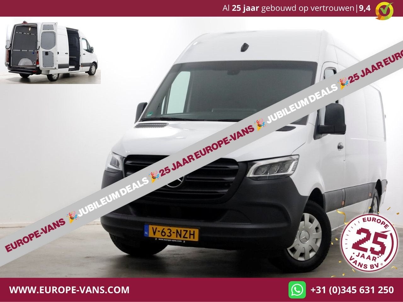 Mercedes-Benz Sprinter 315 CDI 150pk RWD 9G-Automaat L2H2 LE, Automaat, 259 g/km, Wit, Mercedes-Benz