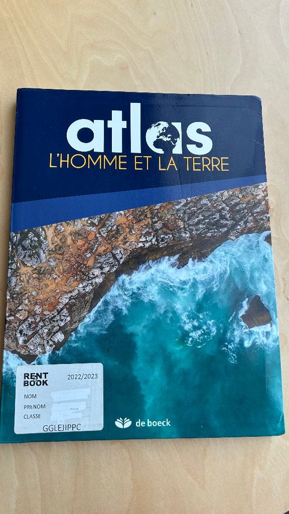 Atlas L'Homme et la Terre – De Boeck / Van In, Livres, Enlèvement ou Envoi, Utilisé