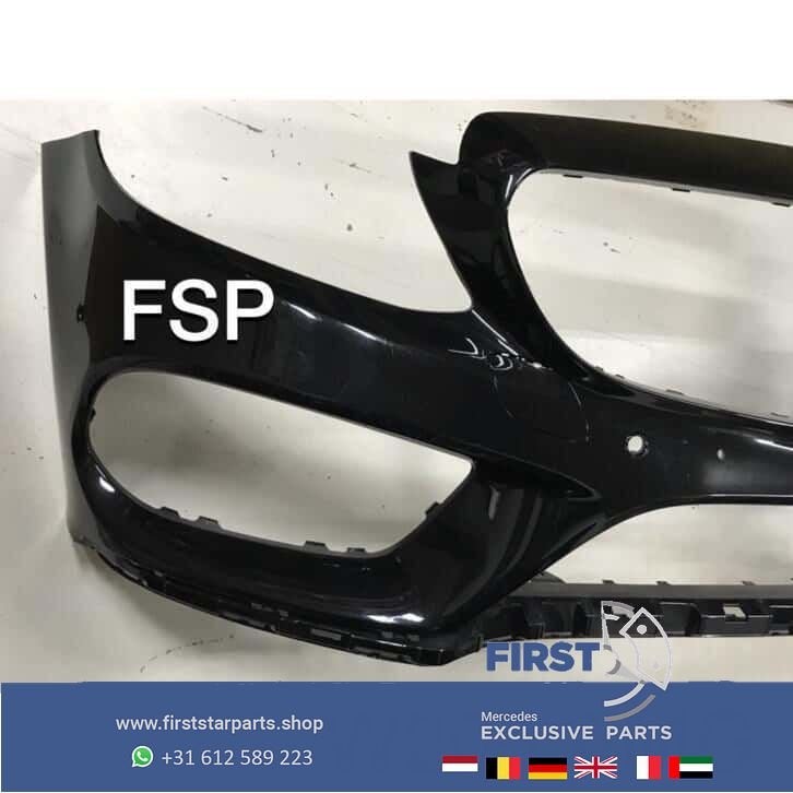 W205 AMG Voorbumper Mercedes C Klasse 2014-2018 C205 C43 AMG, Gebruikt, -, Voor, Ophalen of Verzenden