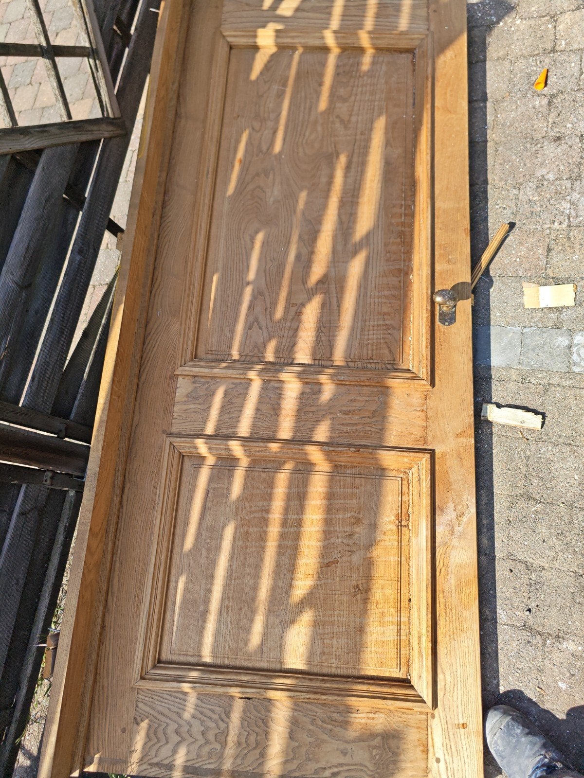 massieve houten deur, Tuin en Terras, Ophalen, Gebruikt, Hout