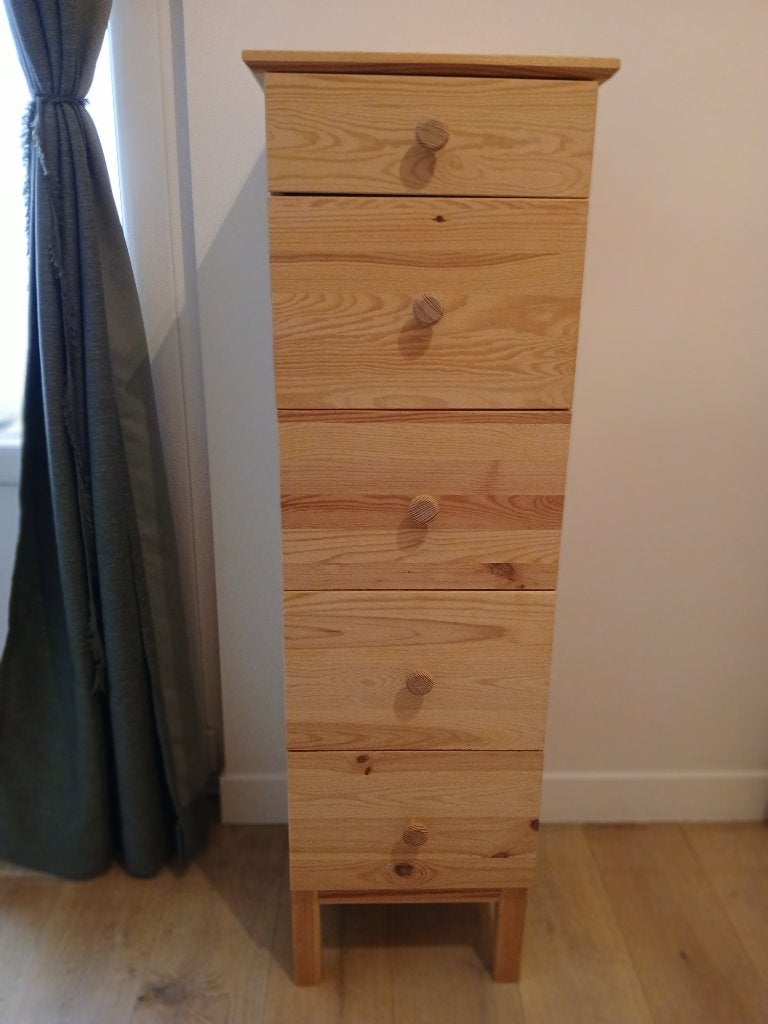 Ladekast hout, Ophalen, Minder dan 50 cm, Gebruikt, 5 laden of meer