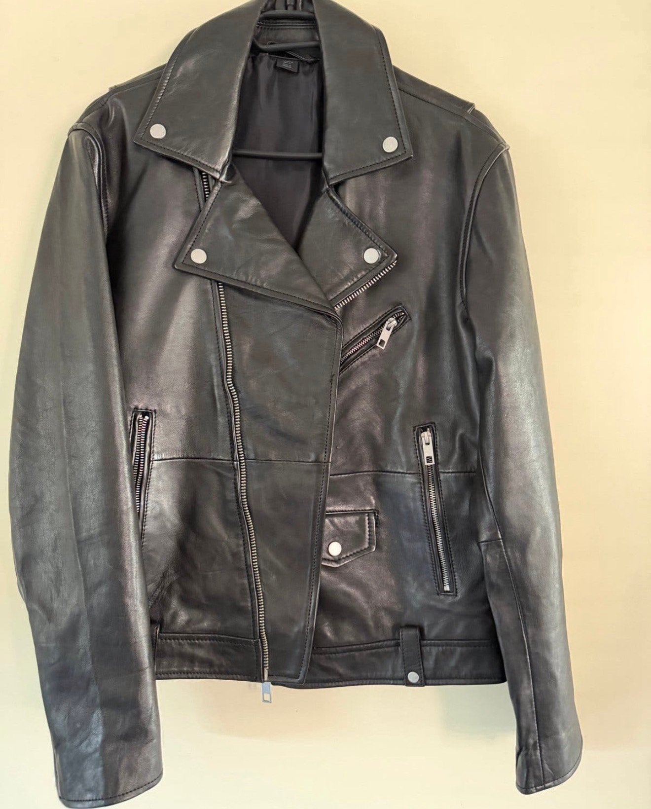 Stijlvol zwart leren biker jasje, Kleding | Heren, Ophalen of Verzenden, Nieuw