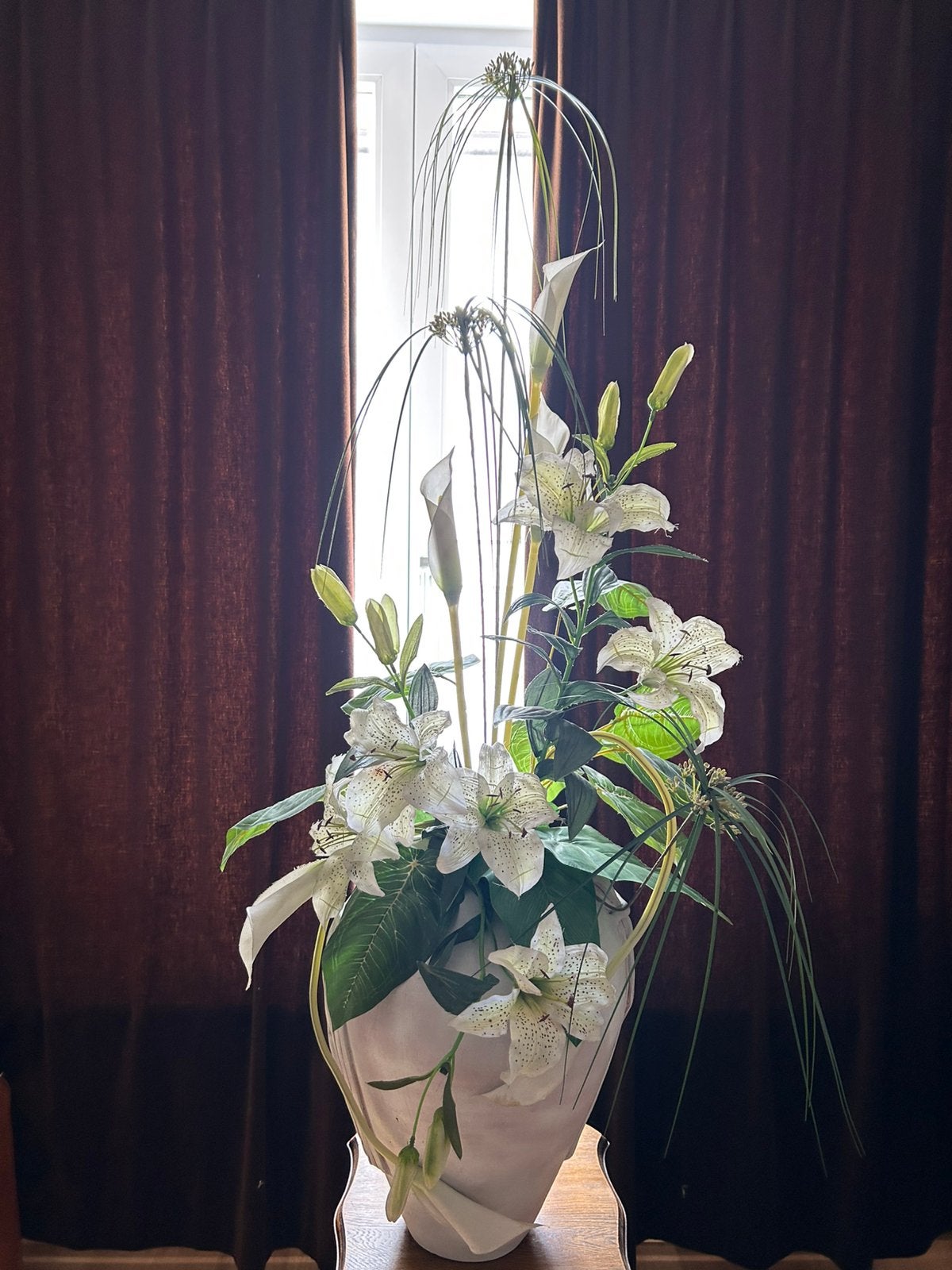 Pot décoratif de fleurs artificielles, Enlèvement, Comme neuf