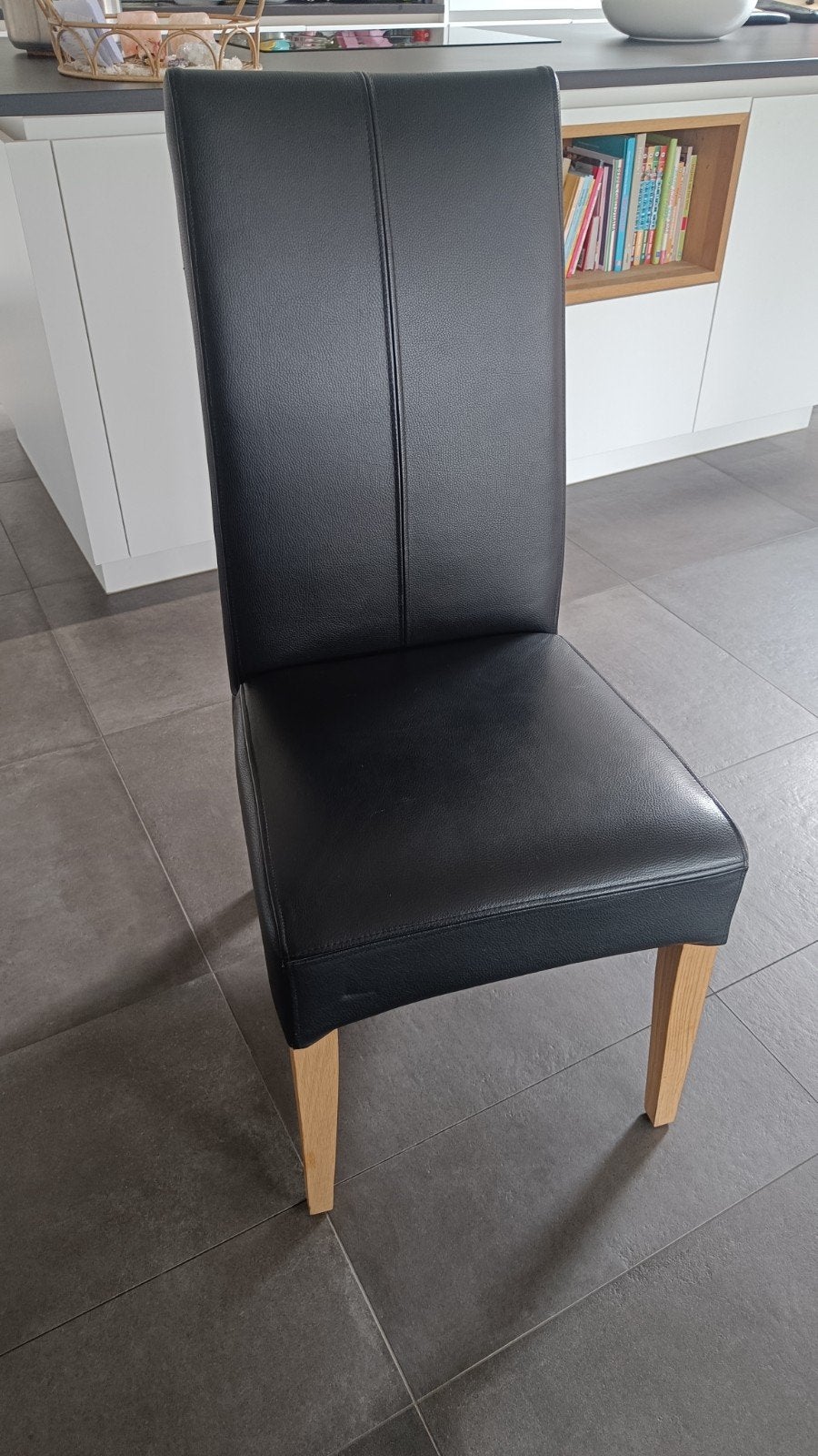 Eetkamerstoelen, Ophalen, Gebruikt, Zwart, Leer