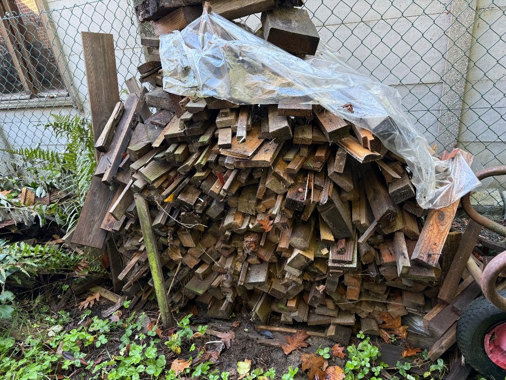 Hout, Tuin en Terras, Minder dan 3 m³, Ophalen, Overige houtsoorten, Blokken