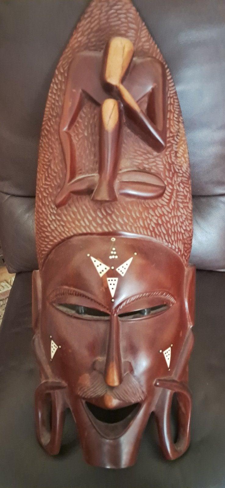 Masque GAMBIEN de 80 cm de haut, Antiquités & Art, Enlèvement, Masque