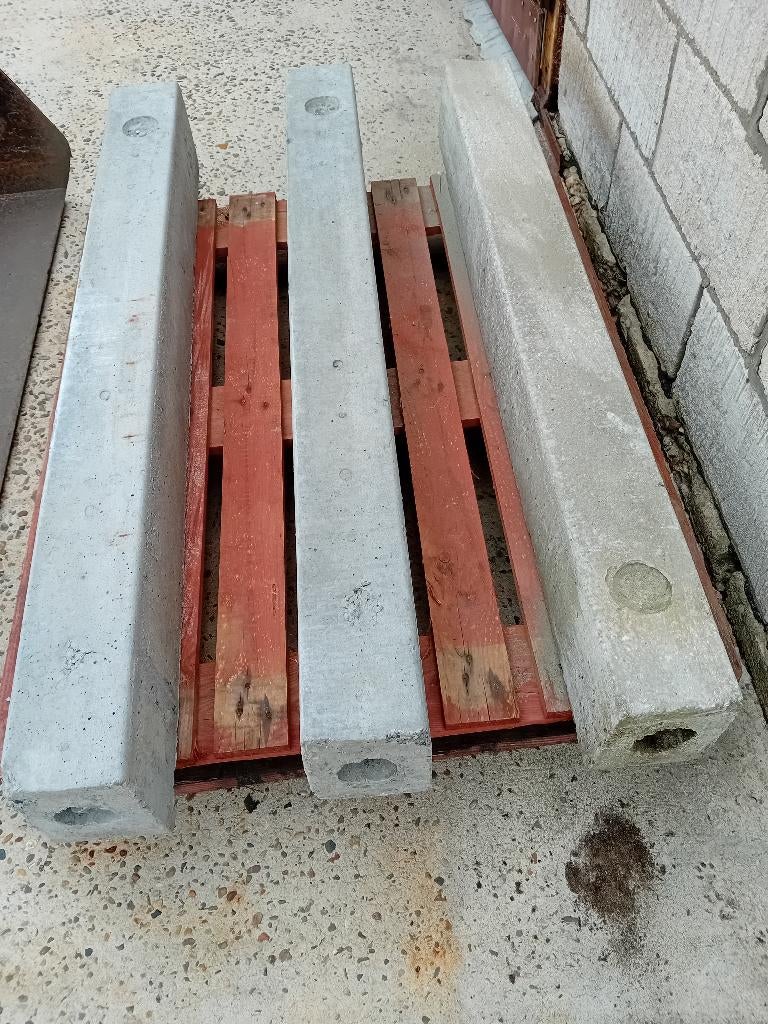 3 POUTRES EN BÉTON DE 140 CM DE LONG, Enlèvement, Comme neuf, Béton