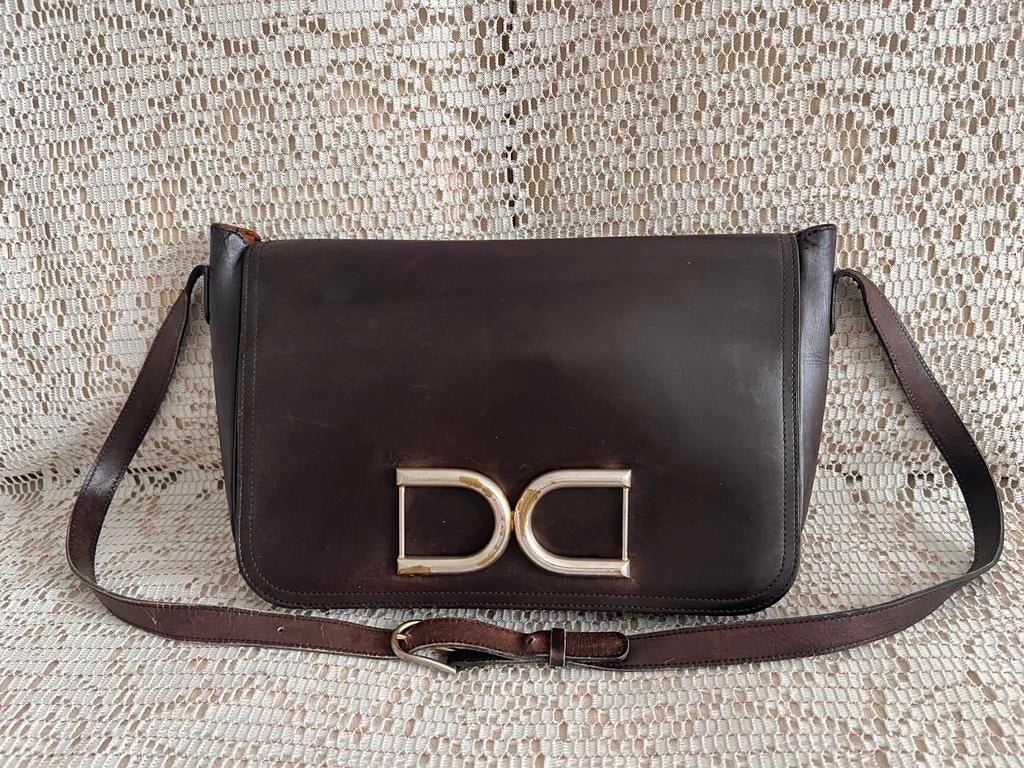 Sac bandoulière DELVAUX modèle très rare, Enlèvement ou Envoi, Comme neuf, Cuir