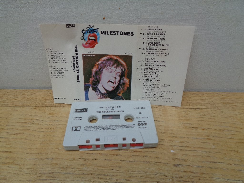 Rolling Stones cassette "Milestones", CD & DVD, Originale, Utilisé, 1 cassette audio, Rock en Metal