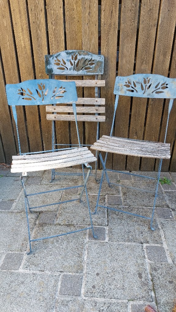 Jolies chaises de jardin à restaurer (7), Antiquités & Art, Enlèvement