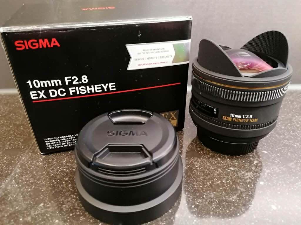 Sigma 10mm f/2.8 EX DC Fisheye, Audio, Tv en Foto, Ophalen, Gebruikt, Groothoek Fisheye-lens