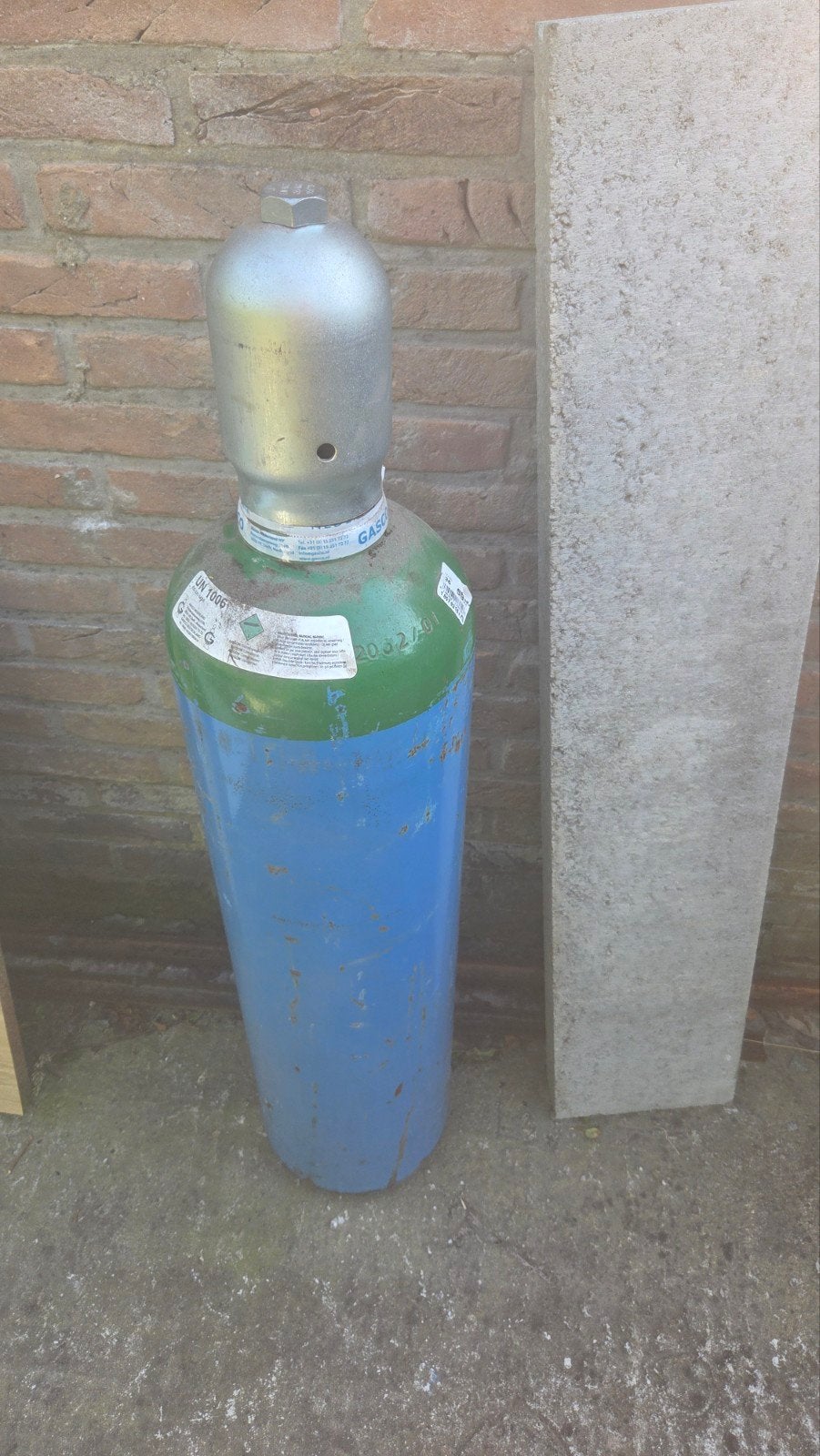 Gasfles Argon 20 liter van Gasco, Ophalen