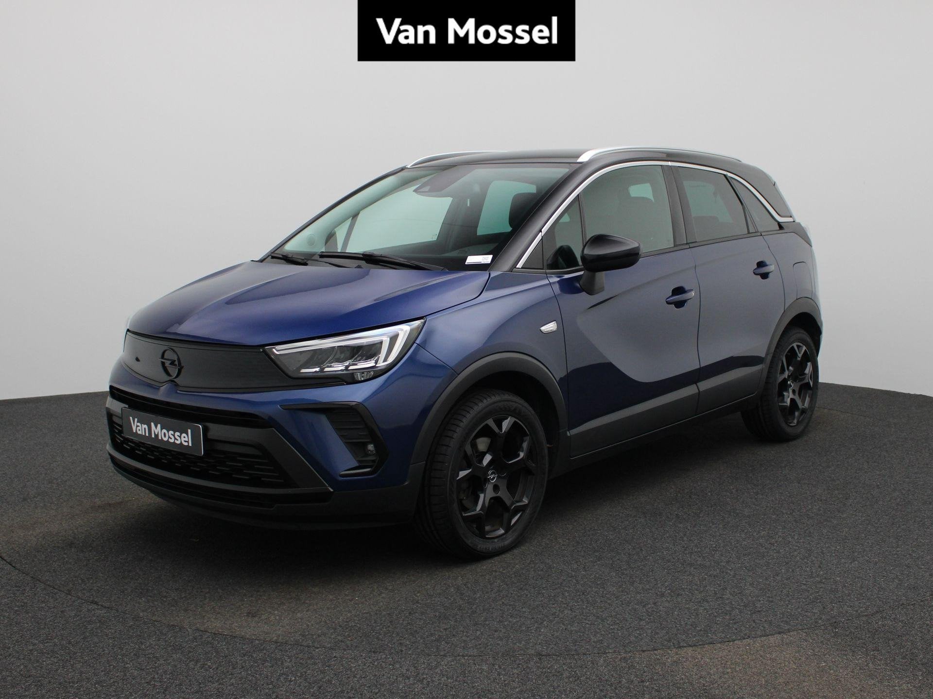 Opel Crossland 1.2 Turbo S/S Auto GS Line, Zwart, Blauw, 5 zetels, 5 deurs