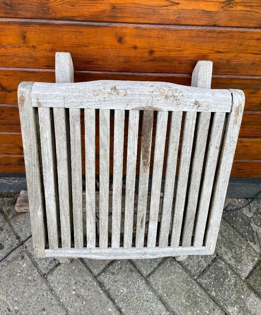 Kleine tuintafel/voetsteun, Ophalen, Gebruikt, Vierkant, Teakhout