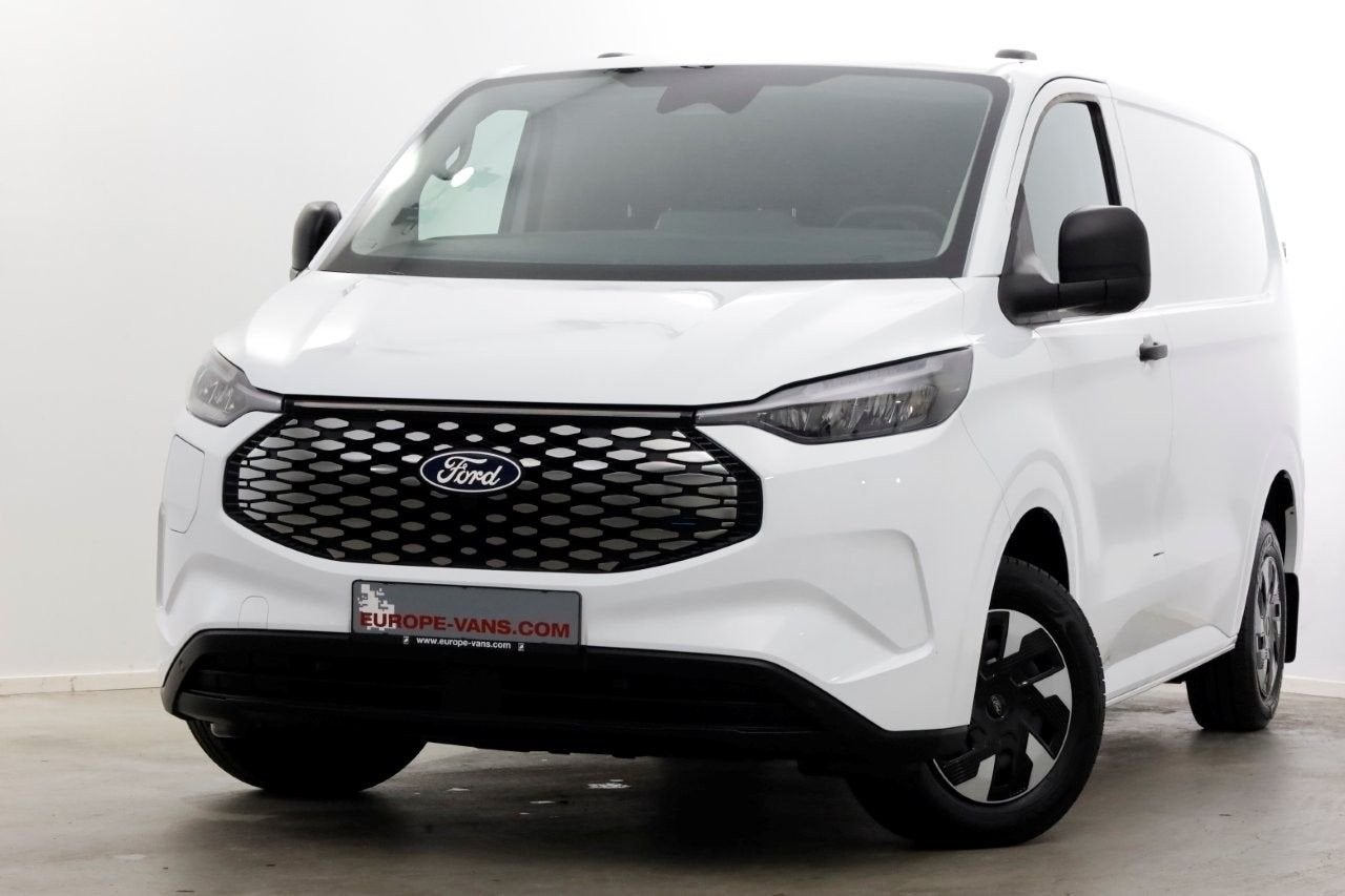 Ford E-Transit Custom L1H1 Trend 136pk 65 kWh Snellader Airc, Auto's, Automaat, Parkeersensor, Wit, Ford