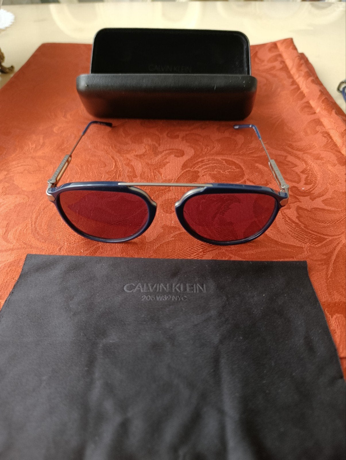 Calvin Klein Lunettes de soleil original étui homme, Enlèvement ou Envoi, Lunettes