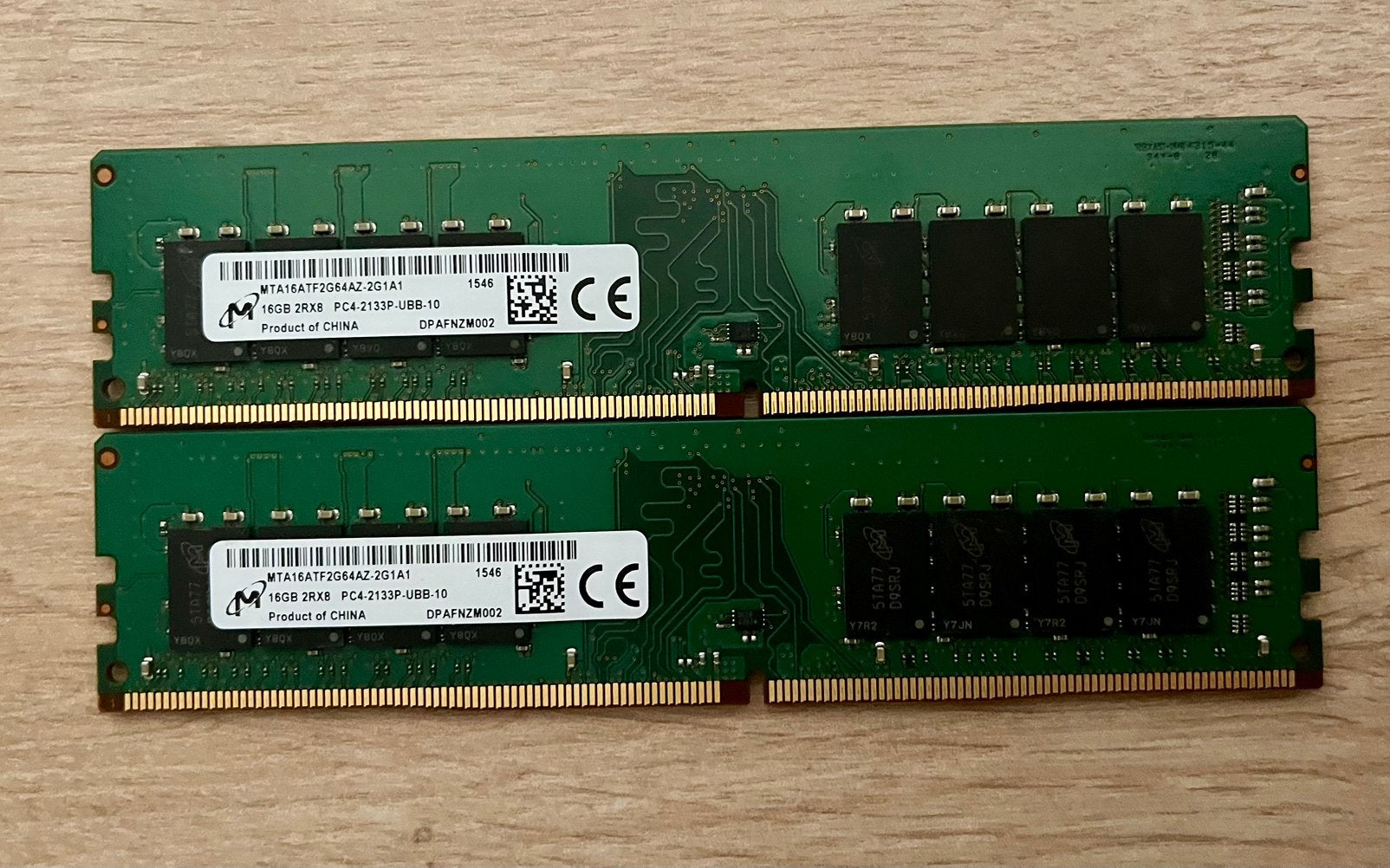 Micron DDR 4 2x16 GB 2133 Tm/s, Computers en Software, RAM geheugen, Ophalen, Zo goed als nieuw, DDR