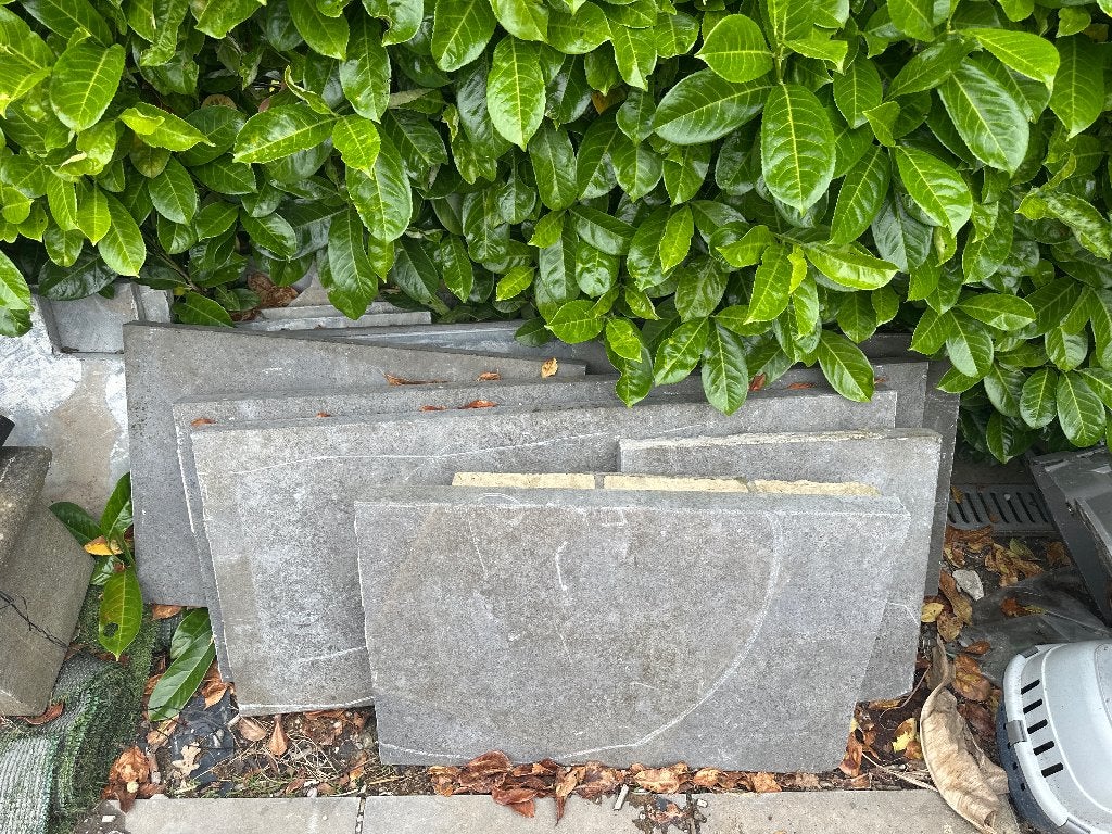 Gratis Blauwe deksteen 50cm breed verschillende lengtes., Ophalen, Gebruikt, 100 tot 200 cm, Natuursteen