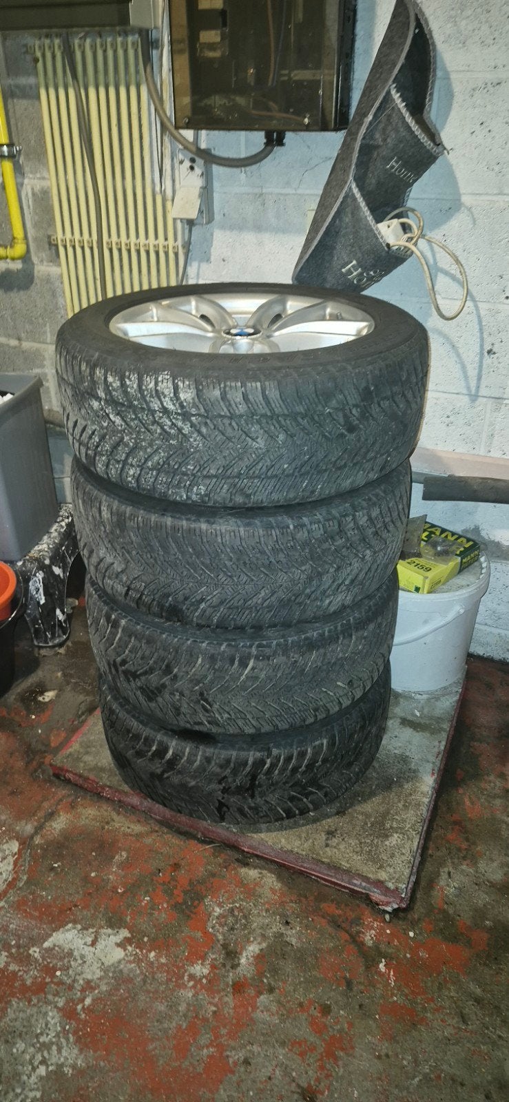 Jantes BMW 16 pouces,  capteur de pressions pneus,, Enlèvement, Utilisé