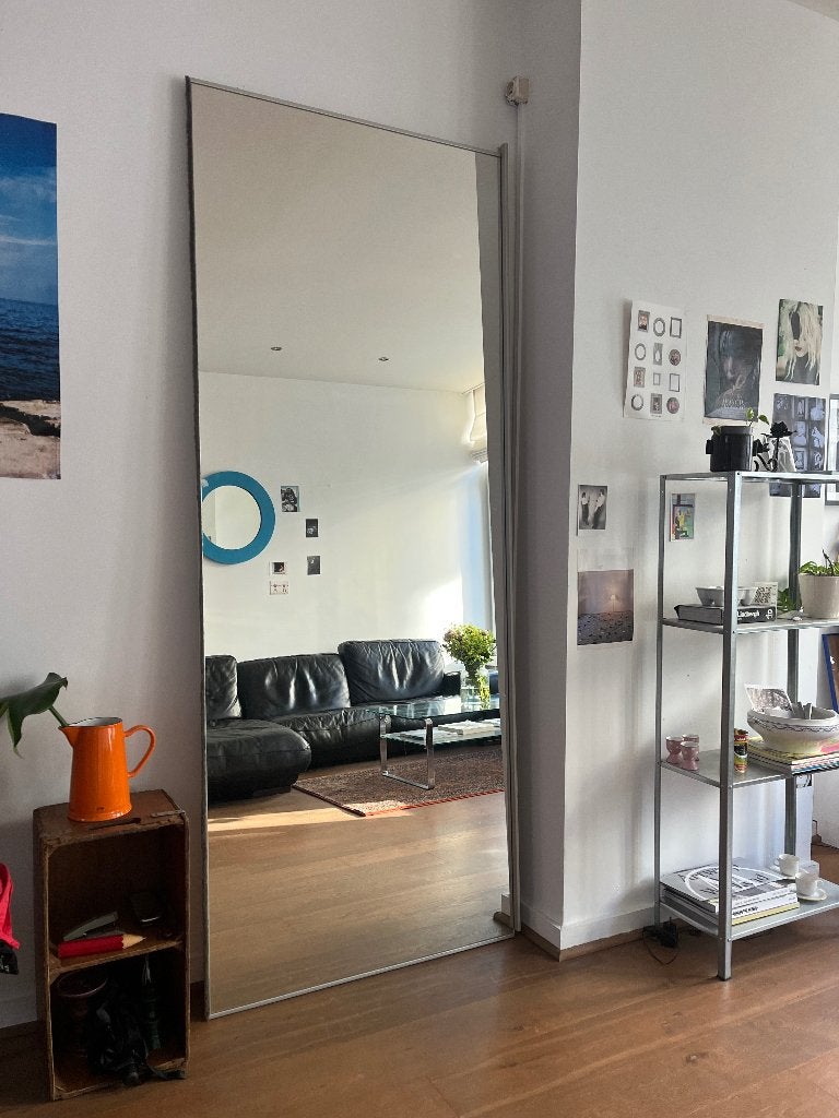 Grote spiegel, Huis en Inrichting, Ophalen, 200 cm of meer, Zo goed als nieuw, 75 tot 100 cm