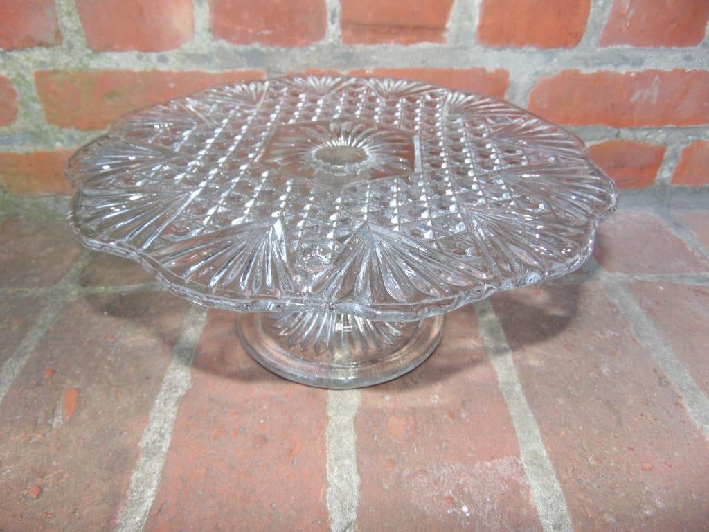 Retro taartschotel op voet 27 cm, Ophalen of Verzenden, Huis en Inrichting