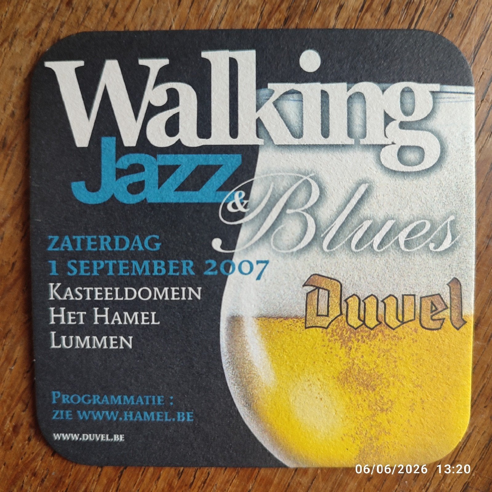 Een DUVEL Jazz & Blues-coaster uit 2007., Verzamelen, Ophalen of Verzenden, Nieuw, Viltje(s), Duvel