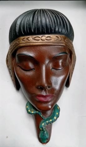 vintage wandmasker Kleopatra 50er Paul Kinsler, Enlèvement, Maison et Meubles