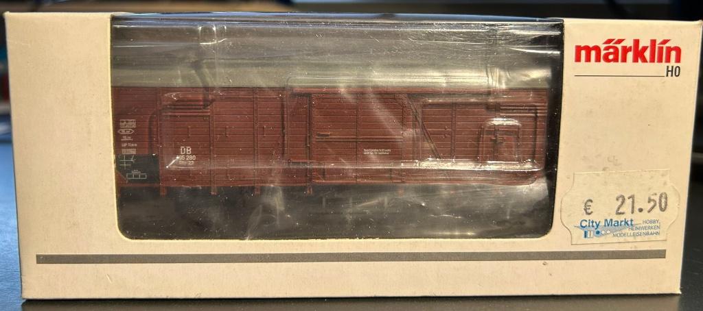 3085. DB H0 Märklin overdekte auto., Hobby en Vrije tijd, Verzenden, Nieuw, Wagon, Märklin