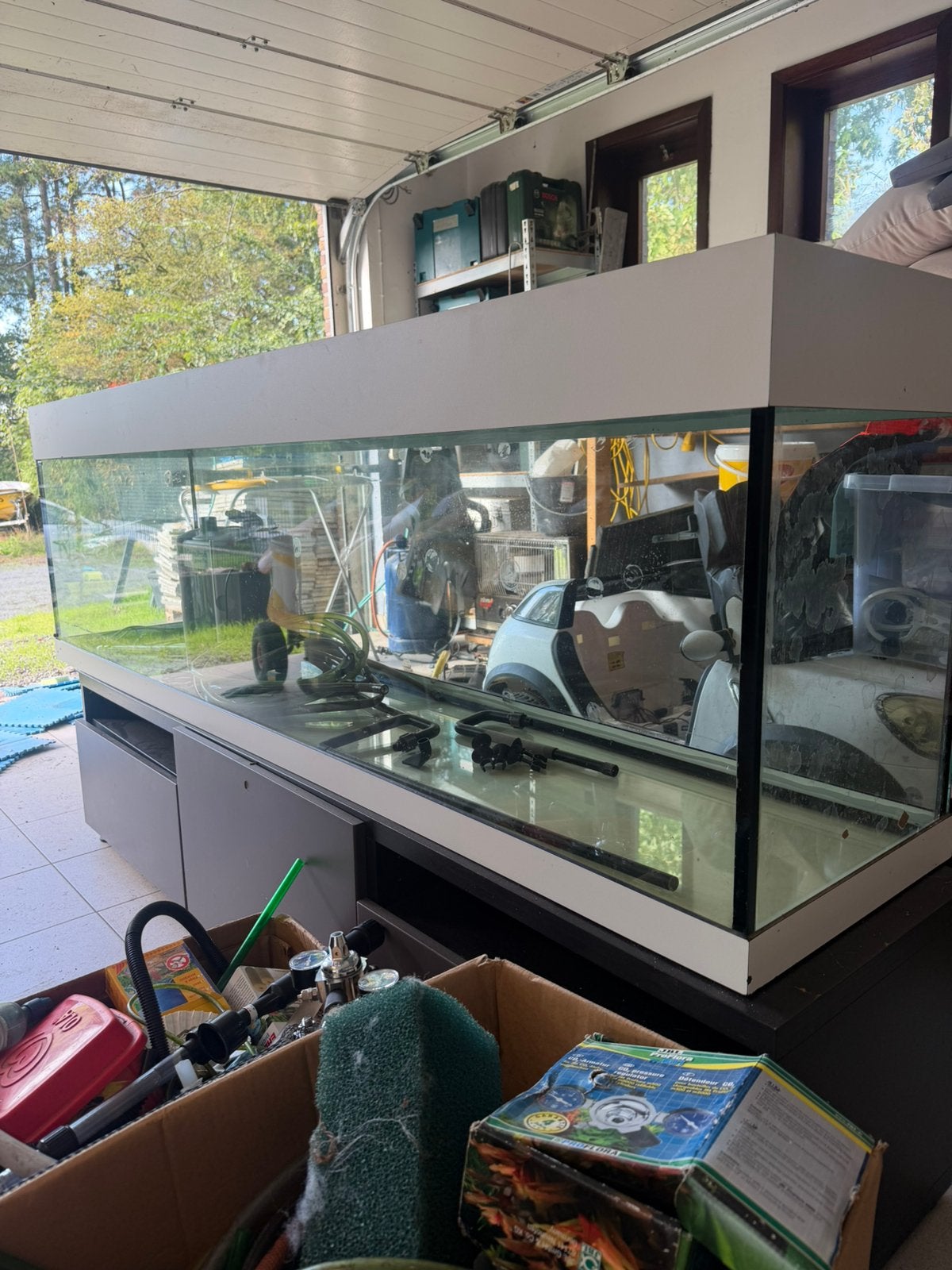 groot aquarium 195cm zonder meubel, Dieren en Toebehoren, Ophalen, JBL, Zo goed als nieuw, Verwarming