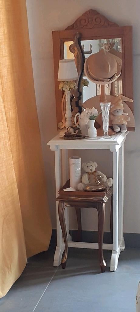 Console art déco bois blanc, Enlèvement, Blanc
