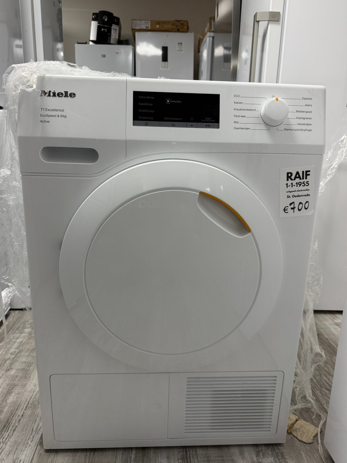 Miele TEA535WP Active HT30 Droger 8KG Zo Goed Als Nieuw, Electroménager, Sèche-linge, Enlèvement ou Envoi, 85 à 90 cm, Chargeur frontal