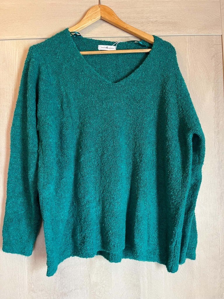 trui pull paprika cassis groen nooit gedragen 50, Kleding | Dames, Trui of Vest, Ophalen of Verzenden, Zo goed als nieuw, Paprika