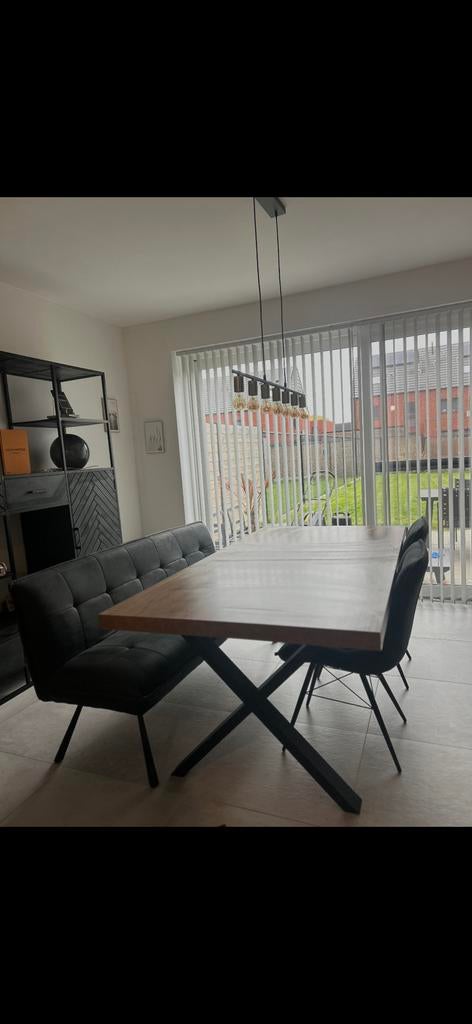 tafel+2stoelen+zitbank, Huis en Inrichting, Ophalen, 200 cm of meer, 50 tot 100 cm, Zo goed als nieuw