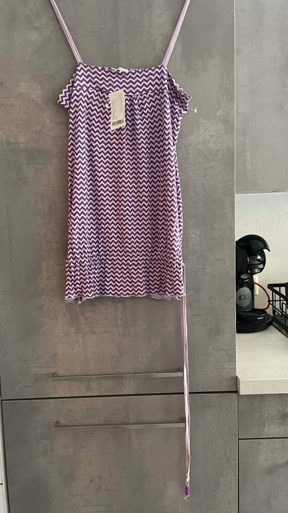 TOP vintage 2005 neuf  mauve blanc M, Enlèvement ou Envoi, Pimkie, Violet, Neuf