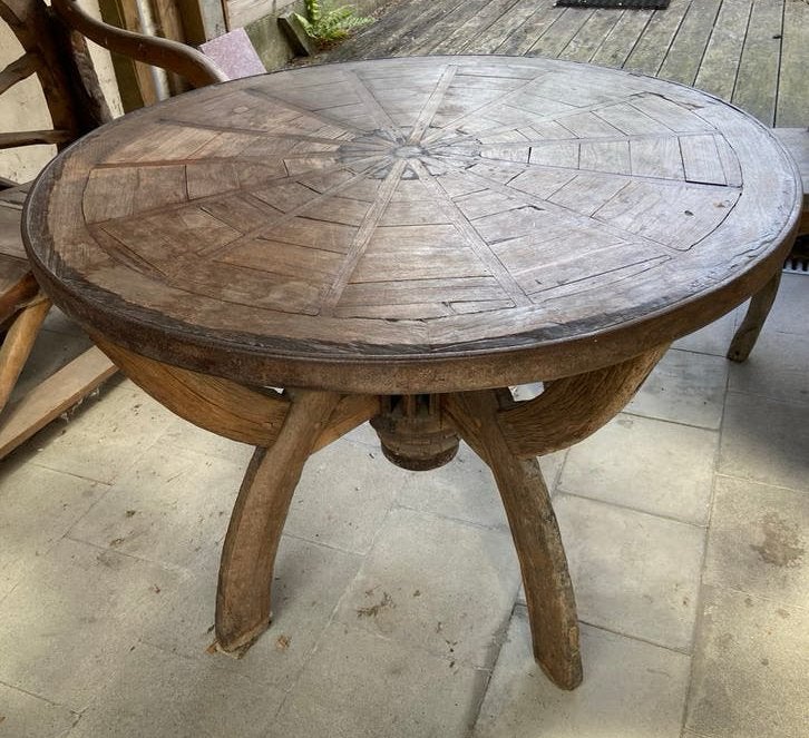 Tuintafel country style, Tuin en Terras, Tuintafels, Zo goed als nieuw, Hout, Ophalen