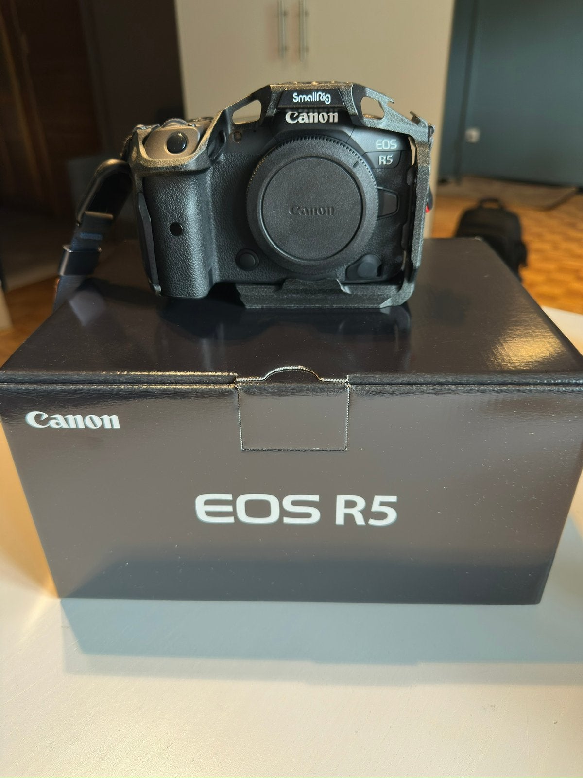 Canon R5 met toebehoren, Ophalen, Zo goed als nieuw, Zonnekap, Canon