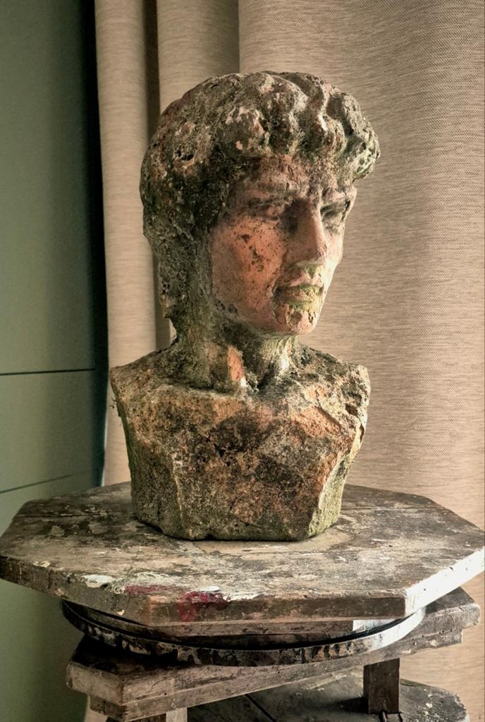 Terracotta buste David van Michelangelo, Ophalen of Verzenden
