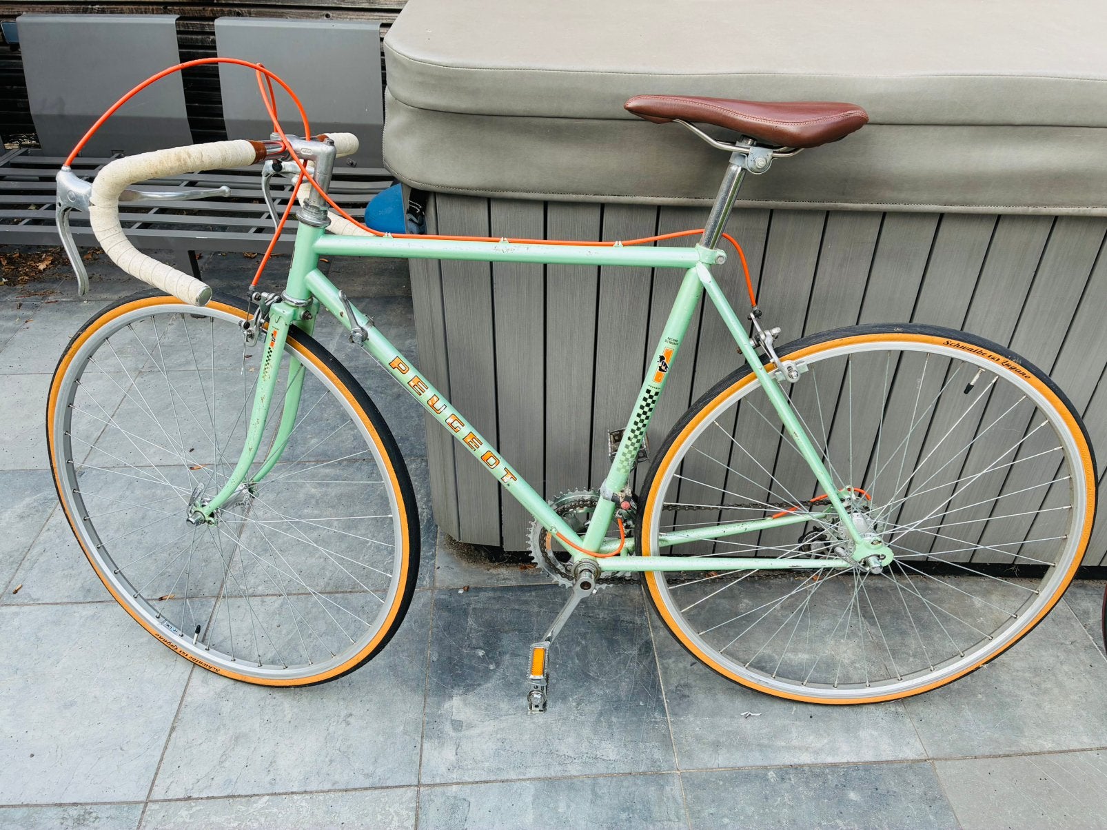 Authentieke Peugeot retro koersfiets volledig opgeknapt, Ophalen, Zo goed als nieuw