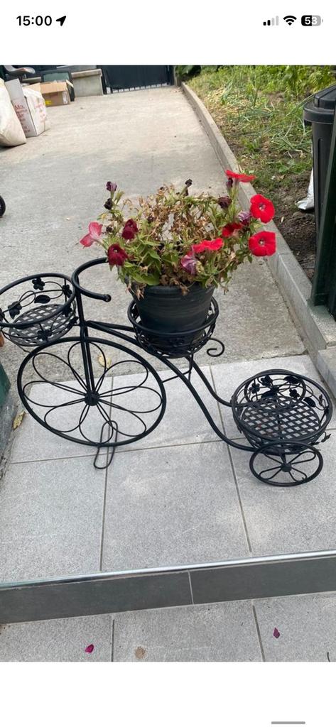 Velo porte fleurs decoration jardin (en fer), Jardin & Terrasse, Enlèvement ou Envoi, Comme neuf, Jardin